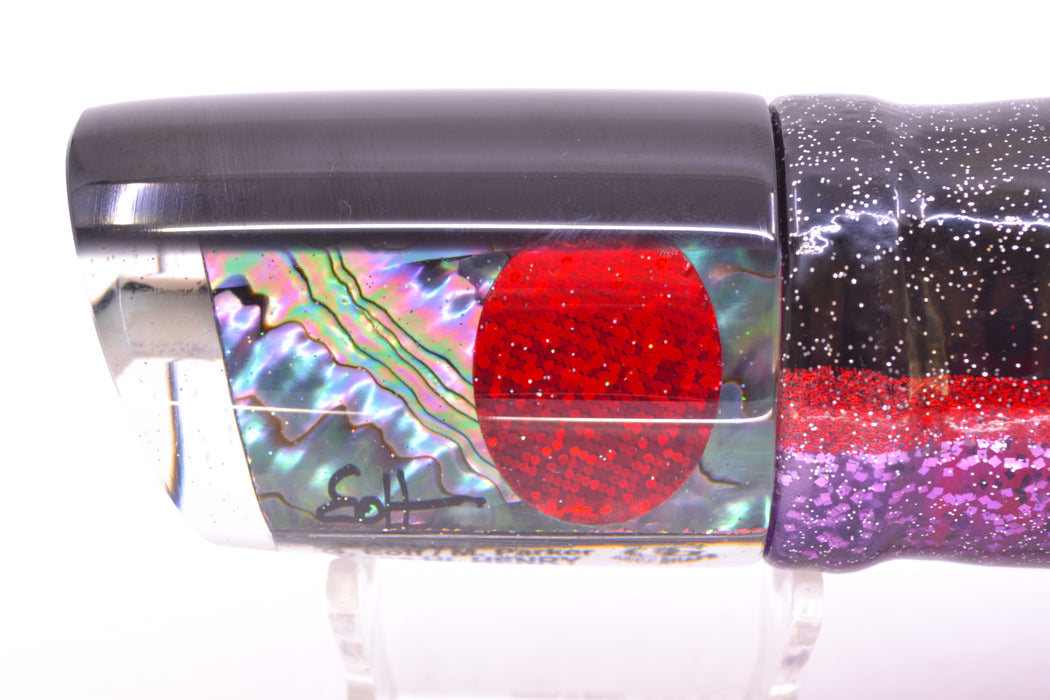 Marlin Magic Blue-Purple Abalone Black Back Henry 12" 11.5oz Skirted Black-Red-Purple