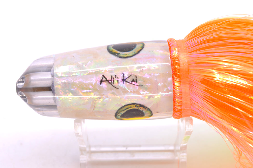 Ali'i Kai Lures White Awabi Six Shooter 9" 6oz Strobez Green-Orange/Chartreuse