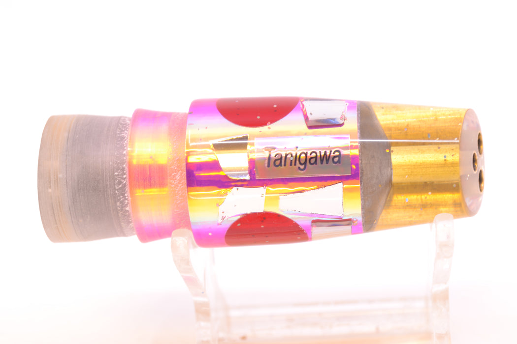 Tanigawa Lures Pink Rainbow Cracked Glass Red Eyes 2-Hole Slant 7" 5oz GZE