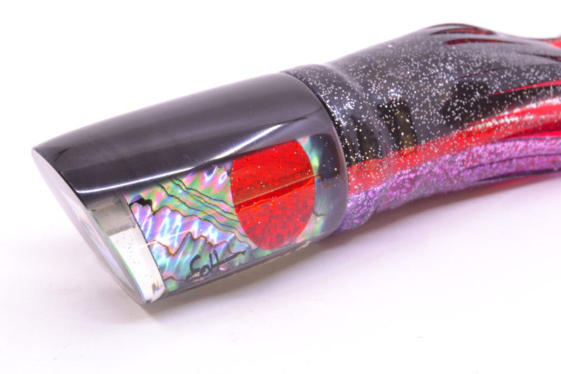 Marlin Magic Blue-Purple Abalone Black Back Henry 12" 11.5oz Skirted Black-Red-Purple