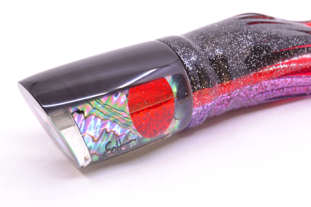 Marlin Magic Blue-Purple Abalone Black Back Henry 12" 11.5oz Skirted Black-Red-Purple