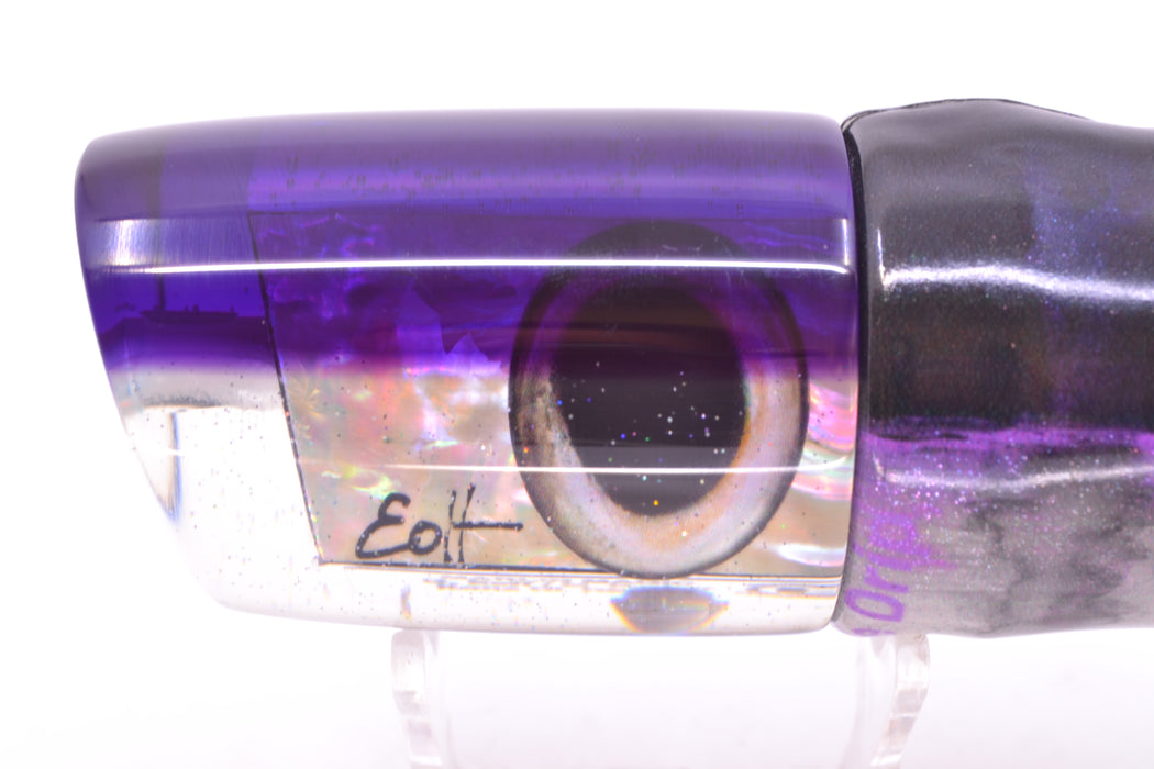 Marlin Magic Lures White Awabi Purple Back Taxi Eyes Henry 12" 9.8oz FT Vinyl Purple Drip
