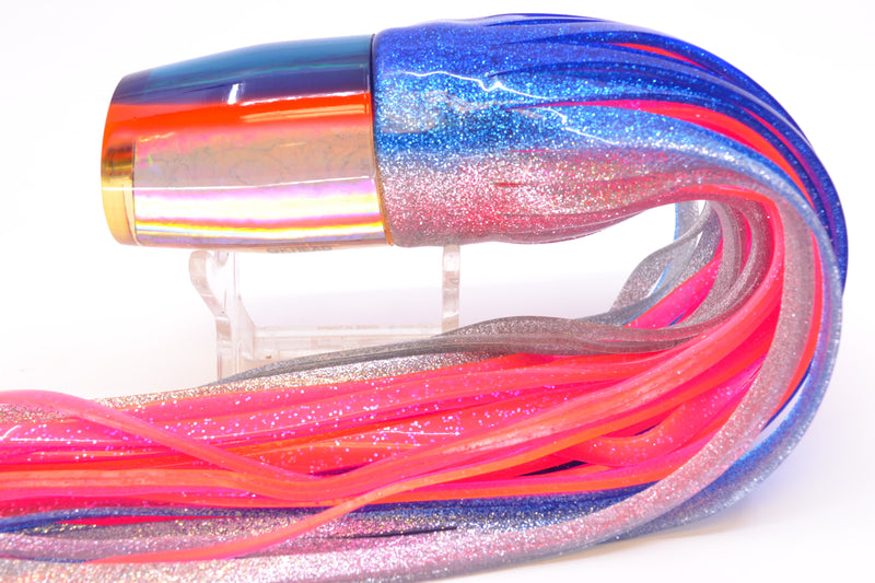 Yo-Zuri Lures RARE Silver Rainbow Blue-Pink Back OK Head 12" 8.3oz Skirted Blue-Silver