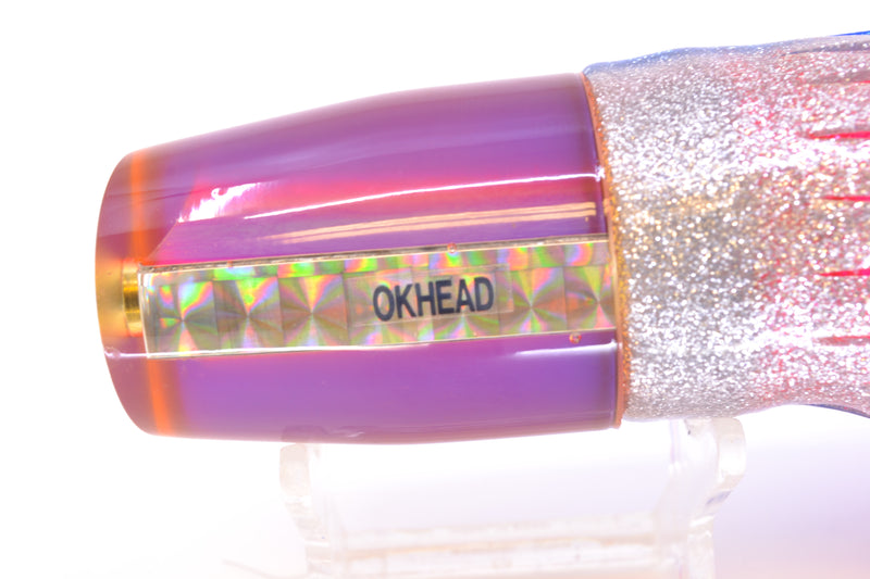 Yo-Zuri Lures RARE Silver Rainbow Blue-Pink Back OK Head 12" 8.3oz Skirted Blue-Silver