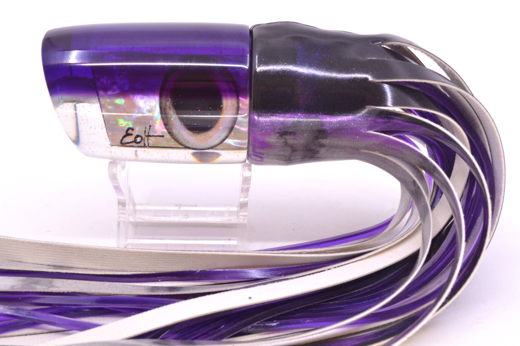 Marlin Magic Lures White Awabi Purple Back Taxi Eyes Henry 12" 9.8oz FT Vinyl Purple Drip