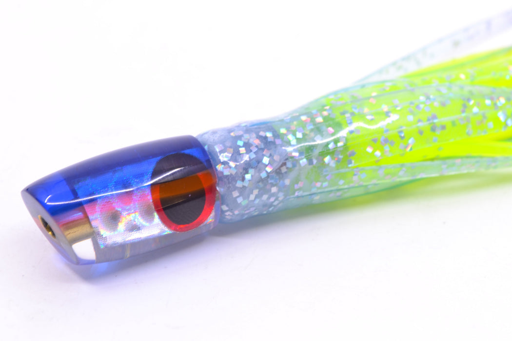 Coggin Lures Silver Rainbow Scale Blue-Pink Back Tado Lo'ihi Peanut Slant 4.5" 1oz Skirted GZE