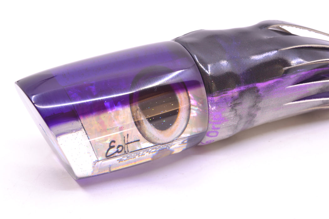 Marlin Magic Lures White Awabi Purple Back Taxi Eyes Henry 12" 9.8oz FT Vinyl Purple Drip