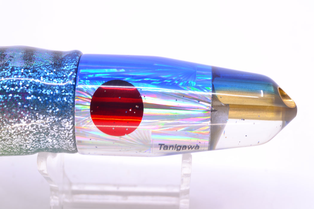 Tanigawa Lures Silver Starburst Blue Back 2-Hole Bullet 9"+ 10.5oz Skirted Blue Aurora/Pink GZE