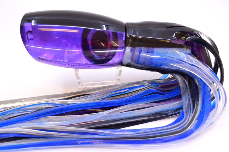 Moyes Lures Purple MOP Black Back 1305 16" 16.5oz Skirted Black Skipjack