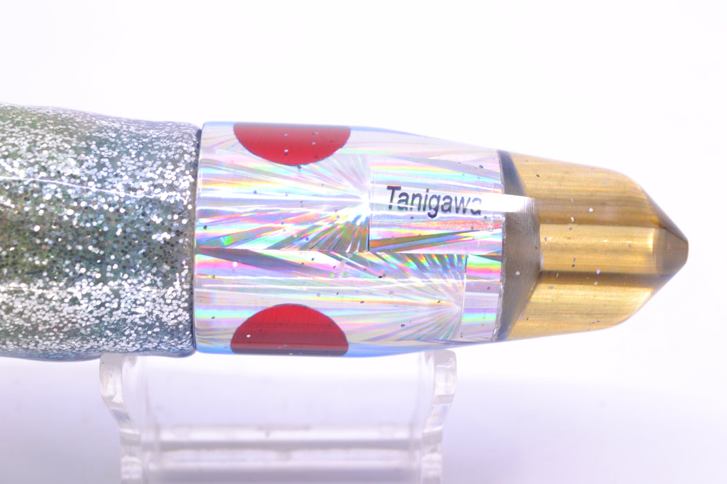 Tanigawa Lures Silver Starburst Blue Back 2-Hole Bullet 9"+ 10.5oz Skirted Blue Aurora/Pink GZE