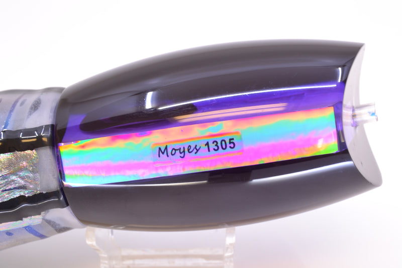 Moyes Lures Purple MOP Black Back 1305 16" 16.5oz Skirted Black Skipjack