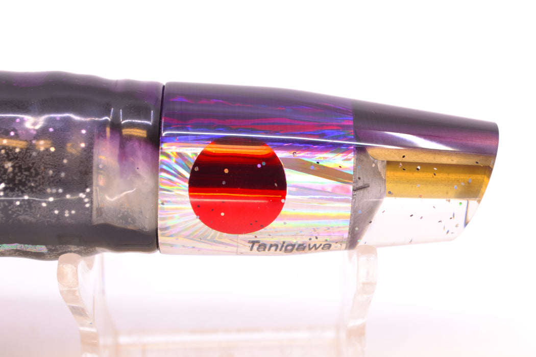 Tanigawa Lures Silver Starburst Purple Back 2-Hole Slant 7" 9.6oz Skirted Purple Skipjack GZE