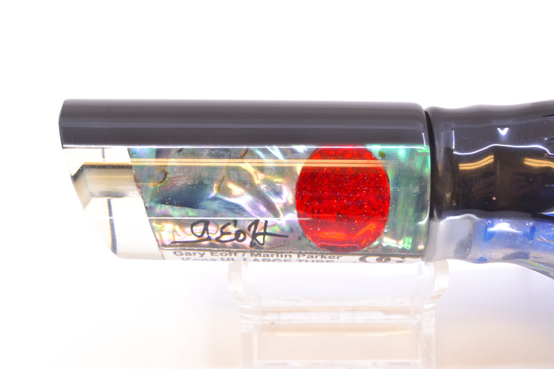 Marlin Magic Lures Blue-Purple Abalone Black Back Red Eyes Large Tube 12" 8oz Skirted