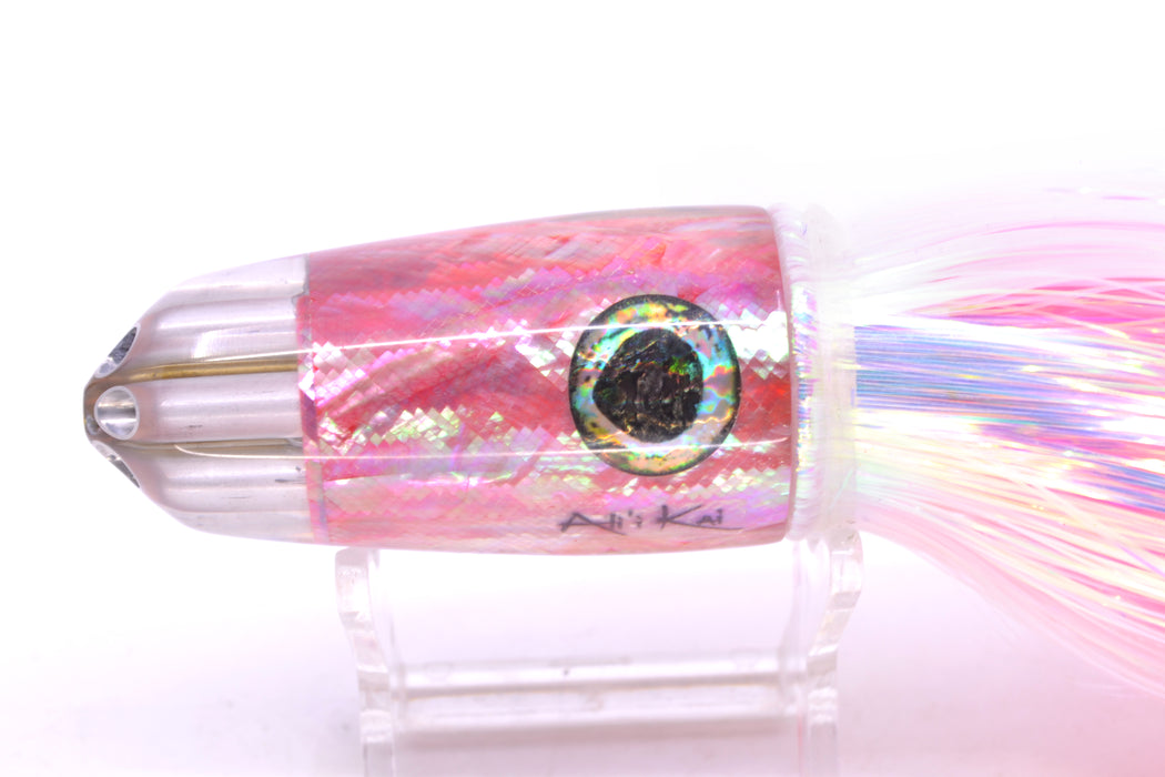 Ali'i Kai Lures Pink Awabi Six Shooter 9" 6oz Flashabou White/Pink