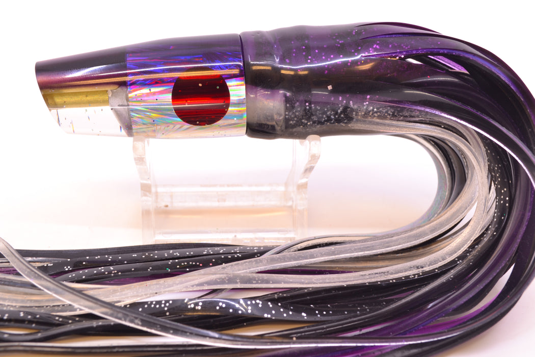 Tanigawa Lures Silver Starburst Purple Back 2-Hole Slant 7" 9.6oz Skirted Purple Skipjack GZE