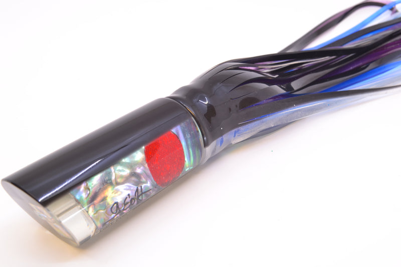 Marlin Magic Lures Blue-Purple Abalone Black Back Red Eyes Large Tube 12" 8oz Skirted