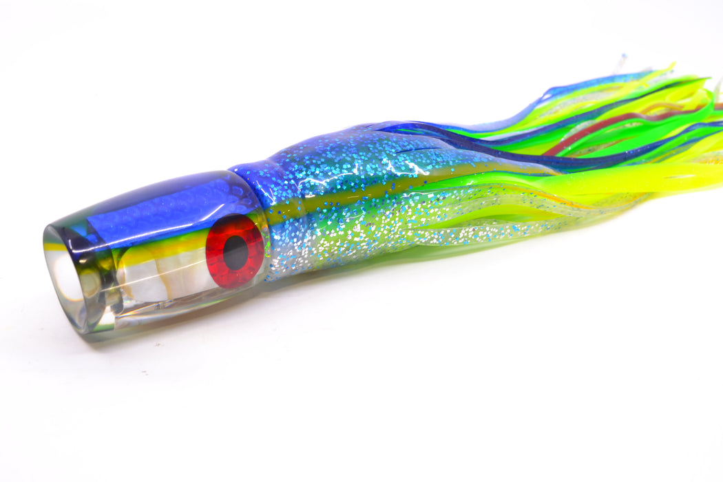 Coggin Lures White MOP Blue-Yellow Back Medium Copalure Invert 10" 8oz Skirted