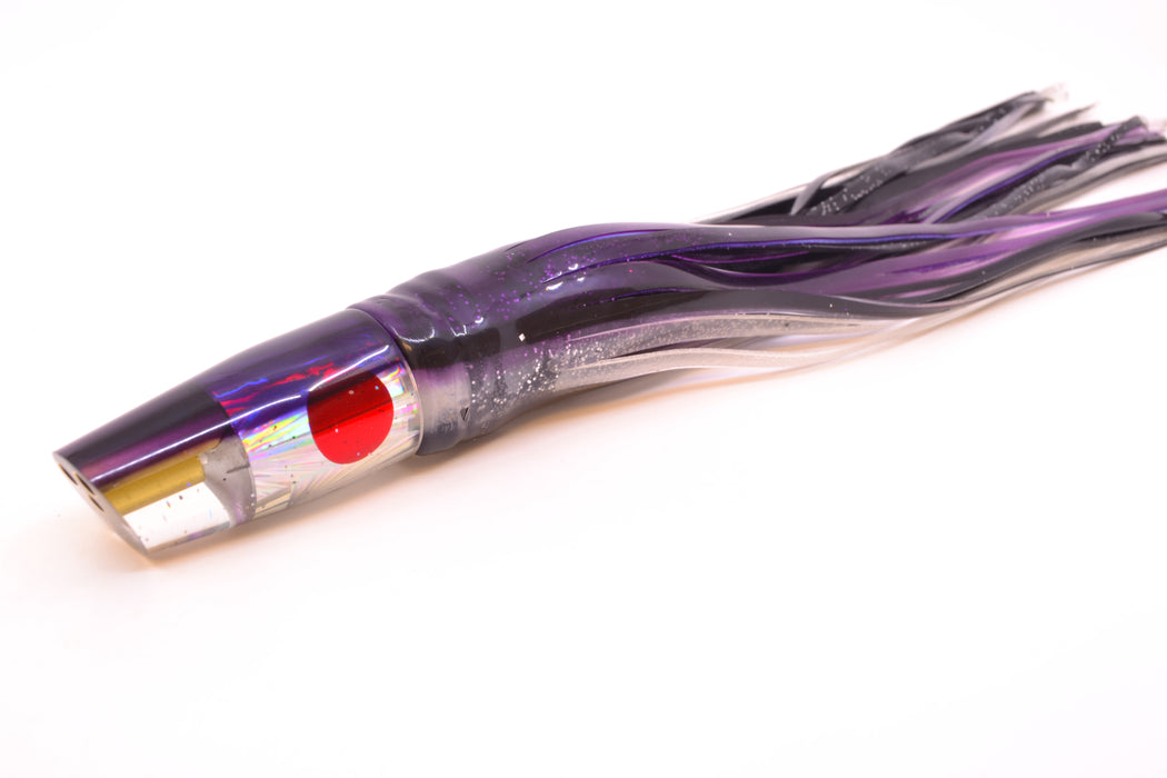 Tanigawa Lures Silver Starburst Purple Back 2-Hole Slant 7" 9.6oz Skirted Purple Skipjack GZE