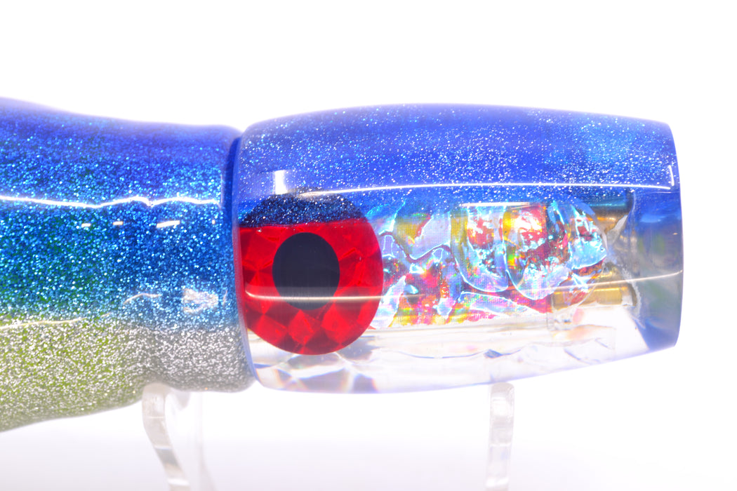 Coggin Lures Ice Rainbow Dichro Blue Back Medium Copalure Invert 10" 8oz Skirted