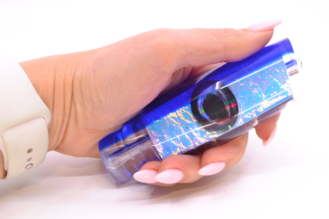 Moyes Lures Ice Blue-Pink Dichro Blue Back Taxi Eyes Medium Dark-N-Stormy 12" 5oz