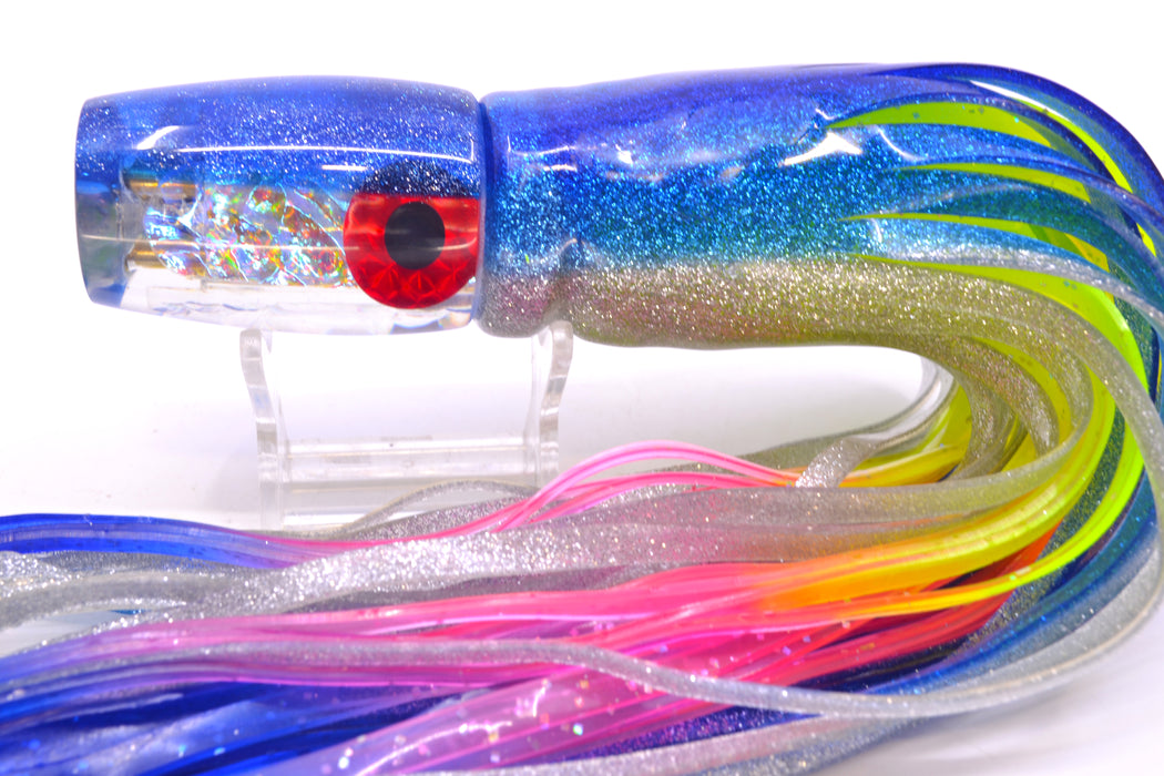 Coggin Lures Ice Rainbow Dichro Blue Back Medium Copalure Invert 10" 8oz Skirted