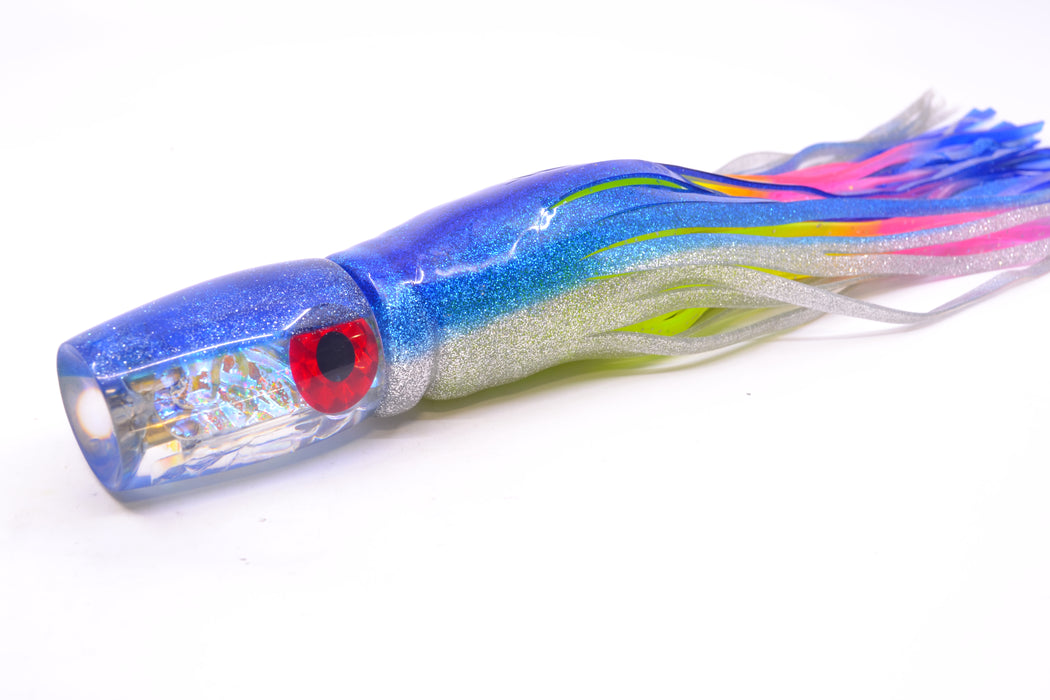 Coggin Lures Ice Rainbow Dichro Blue Back Medium Copalure Invert 10" 8oz Skirted