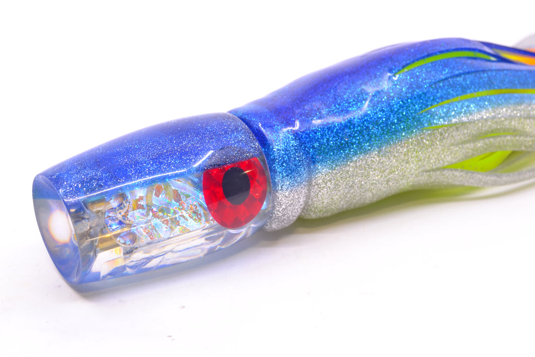 Coggin Lures Ice Rainbow Dichro Blue Back Medium Copalure Invert 10" 8oz Skirted
