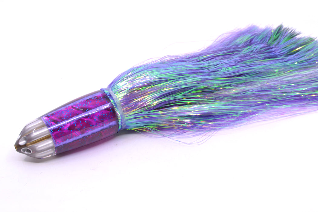 Ali'i Kai Lures Purple MOP Six Shooter 9" 6oz Flashabou Purple/Black-White