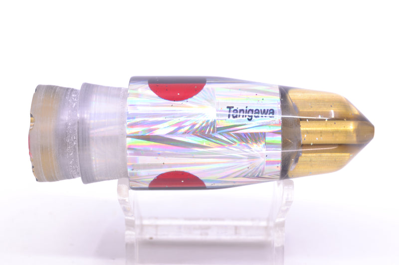 Tanigawa Lures Silver Rainbow Starburst Black Back Red Eyes 2-Hole Bullet 9"+ 7.8oz