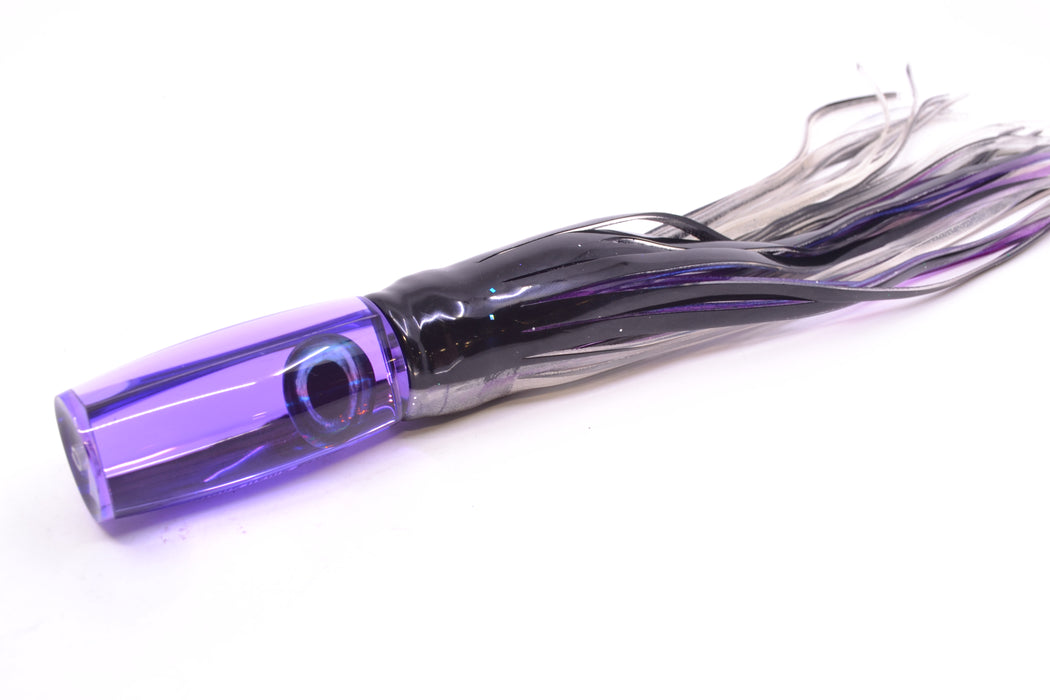 Moyes Lures Purple Mirrored Taxi Eyes Small Shotgun 9" 4oz Skirted Black Skipjack