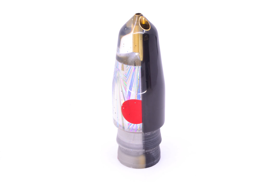 Tanigawa Lures Silver Rainbow Starburst Black Back Red Eyes 2-Hole Bullet 9"+ 7.8oz GZE