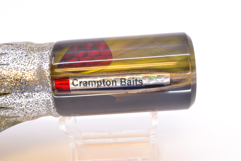 Crampton Baits Real Tahitian MOP Black-Yellow Back Flat Face Tube 12" 7oz Skirted