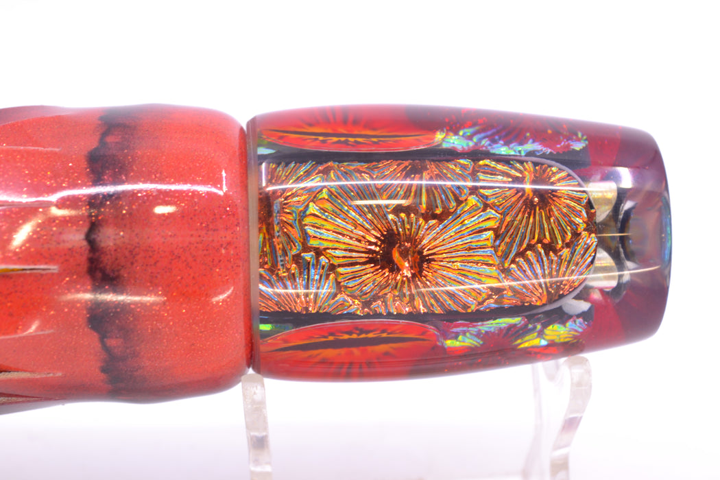 Coggin Lures Orange Starburst Dichro Red Back Medium Copalure Invert 10" 8oz FT Vinyl