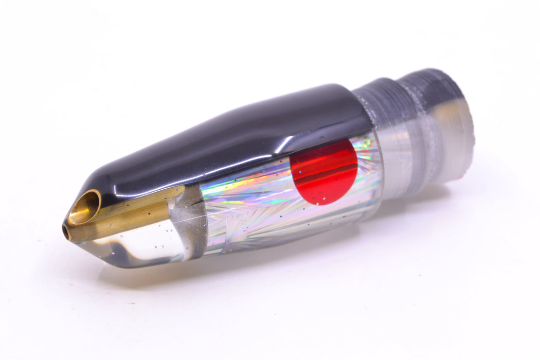 Tanigawa Lures Silver Rainbow Starburst Black Back Red Eyes 2-Hole Bullet 9"+ 7.8oz GZE