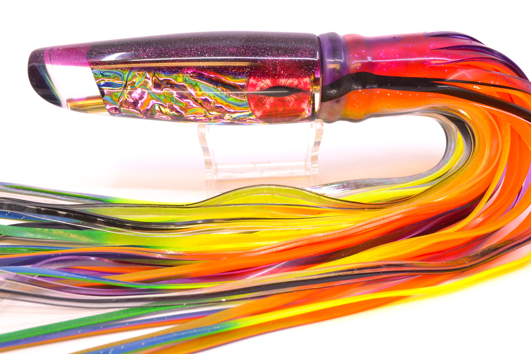 Coggin Lures Pink-Green Dichro Purple Back Old Style Stick Swimmer 12" 8oz Skirted Skipjack GZE