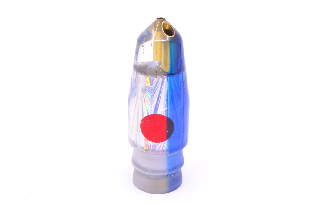 Tanigawa Lures Silver Rainbow Starburst Blue Back Red Eyes 2-Hole Bullet 9"+ 7.8oz GZE