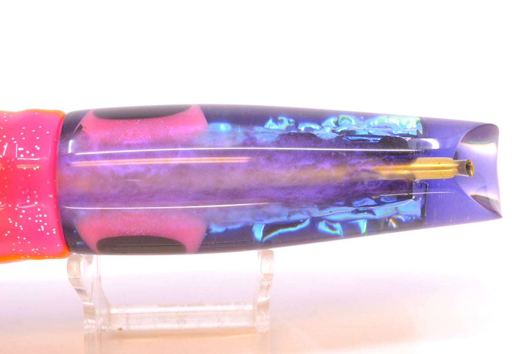 Coggin Lures Purple-Green Dichro Purple Back Old Style Stick Swimmer 12" 8oz Skirted GZE