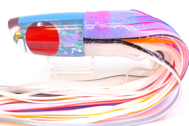Koya Lures Ice Blue Awabi Red Eyes Straight Runner 12" 9.5oz Skirted Gay Bob