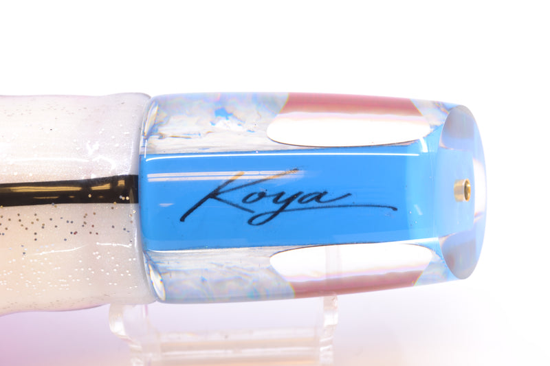 Koya Lures Ice Blue Awabi Red Eyes Straight Runner 12" 9.5oz Skirted Gay Bob