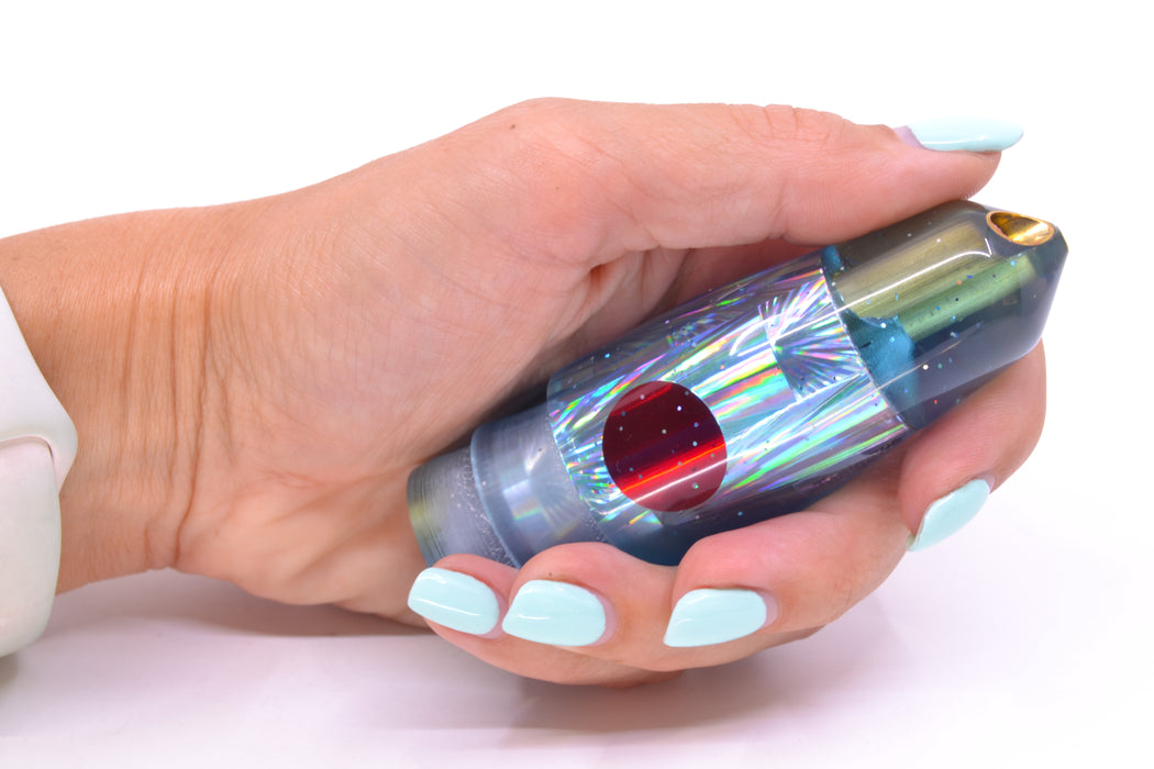 Tanigawa Lures Ice Blue Rainbow Starburst Red Eyes 2-Hole Bullet 9"+ 7.8oz GZE
