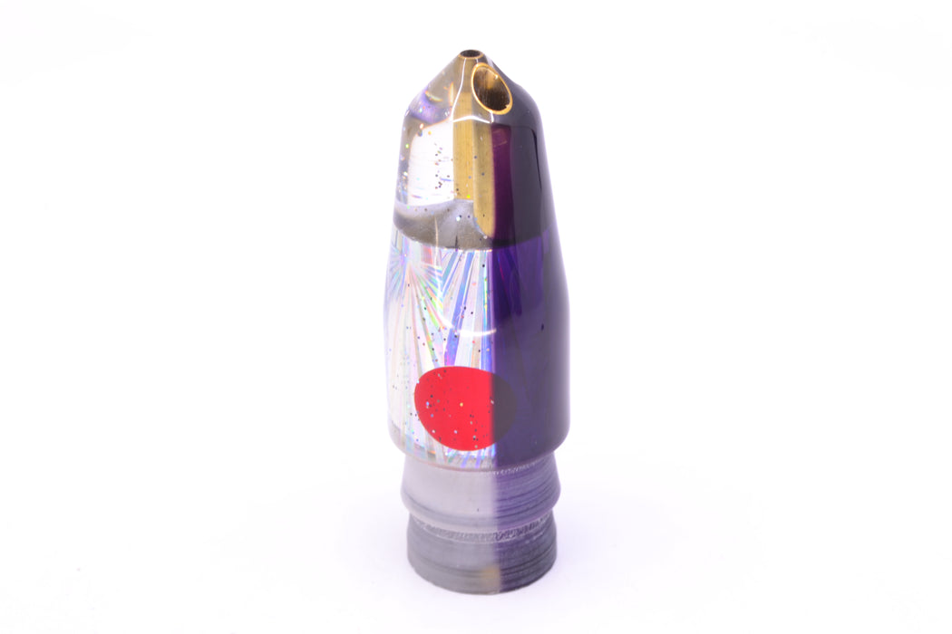 Tanigawa Lures Silver Rainbow Starburst Purple Back Red Eyes 2-Hole Bullet 9"+ 7.8oz GZE