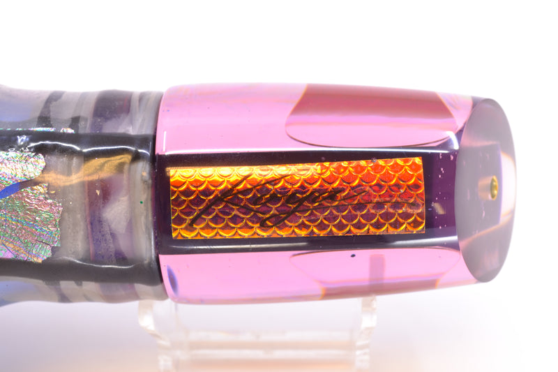 Koya Lures Purple Rainbow Starburst Red Eyes Straight Runner 12" 9.5oz Skirted Skipjack