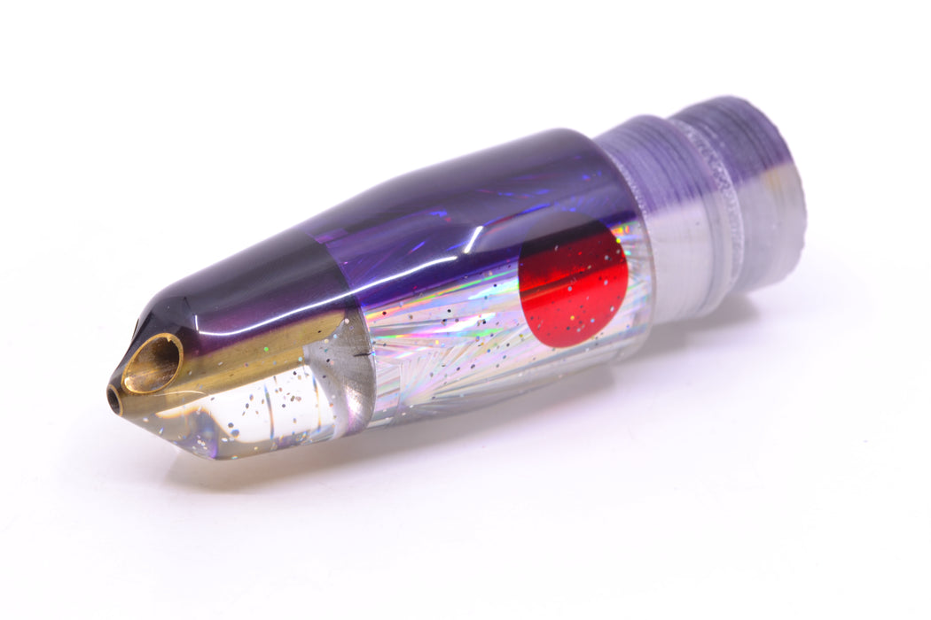 Tanigawa Lures Silver Rainbow Starburst Purple Back Red Eyes 2-Hole Bullet 9"+ 7.8oz GZE
