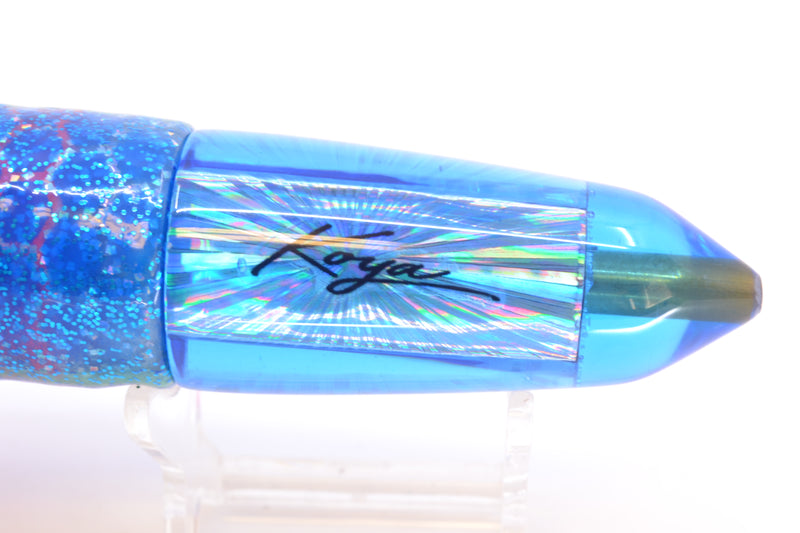 Koya Lures Blue Rainbow Starburst AK Bullet 9" 9oz Skirted Blue Dots/Pink