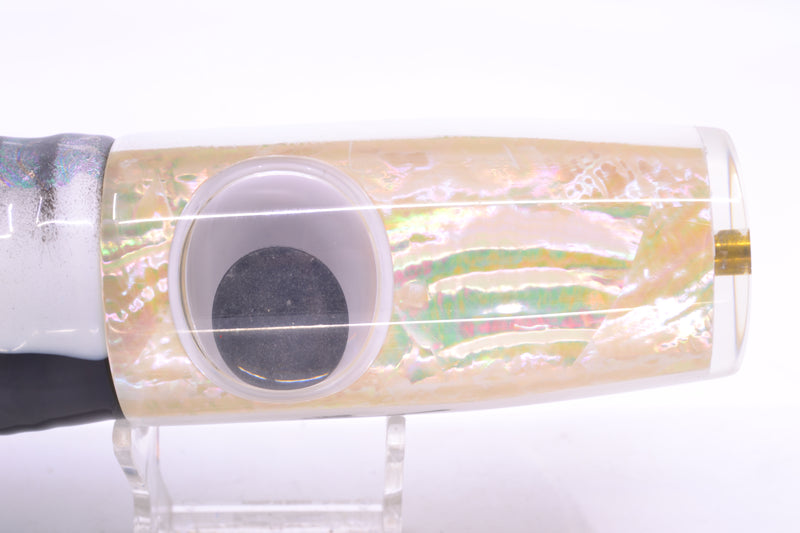 Koya Lures White Awabi Doll Eyes Hard Head 14" 14.5oz Skirted White Aurora