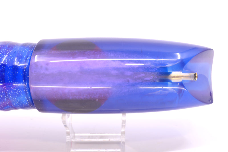 Coggin Lures Rainbow MOP Blue-Purple Back 70's Tado Swimmer 16" 22oz Skirted Purple-Blue