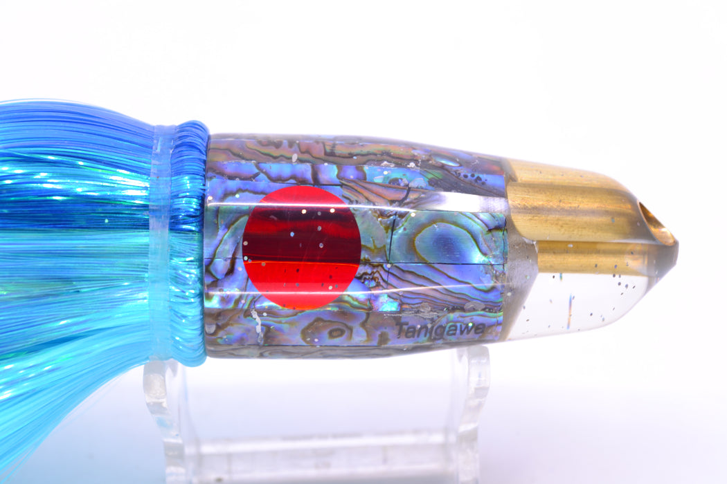 Tanigawa Lures Paua Shell Red Eyes 2-Hole Bullet 9"+ 8.5oz Strobez Royal Blue-Ice Blue GZE