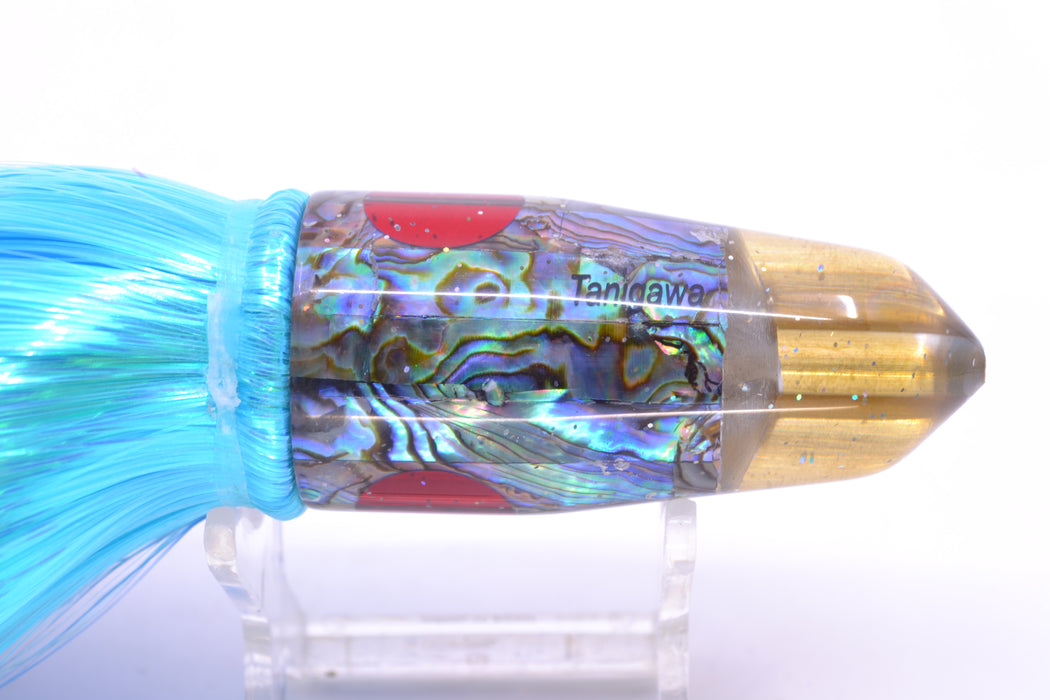 Tanigawa Lures Paua Shell Red Eyes 2-Hole Bullet 9"+ 8.5oz Strobez Royal Blue-Ice Blue GZE