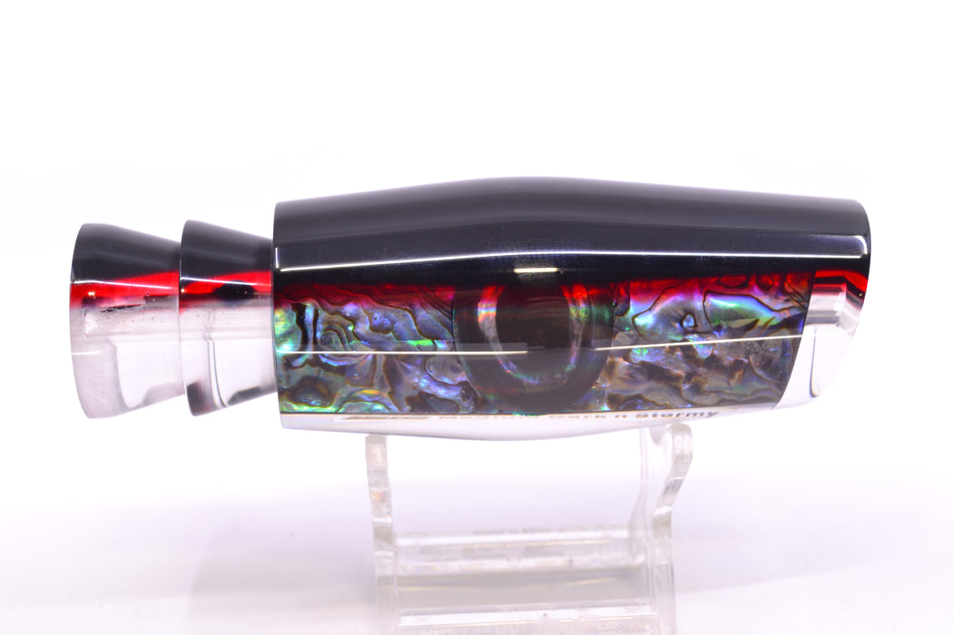 Moyes Lures Paua Shell Black-Red Back Taxi Eyes Medium Dark-N-Stormy 12" 5oz