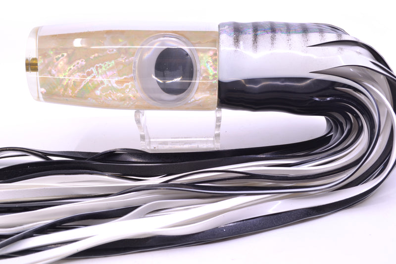 Koya Lures White Awabi Doll Eyes Hard Head 14" 14.5oz Skirted White Aurora